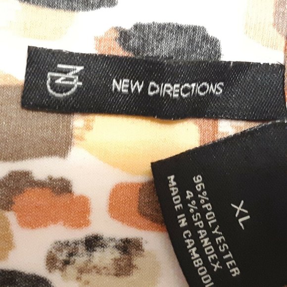 New Directions Tank Top Womens XL Brown Cowl Neck Blouse Stretch 41 in Chest - Picture 9 of 11